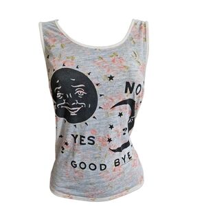 Ouija Board Sun & Moon Floral Boho Tank Top